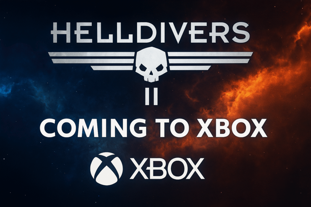 Promotional artwork for Helldivers 2 with the text "Coming to Xbox"